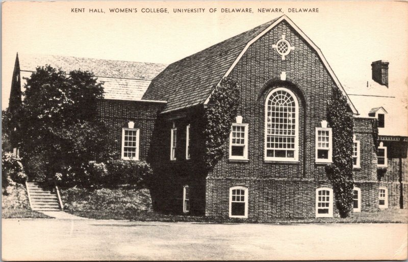 Delaware Newark University of DE Kent Hall Women's College Postcard unused 1920s