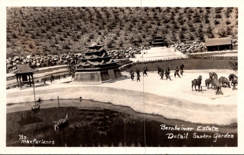 California Los Angeles Bernheimer Estate Sunken Garden Real Photo