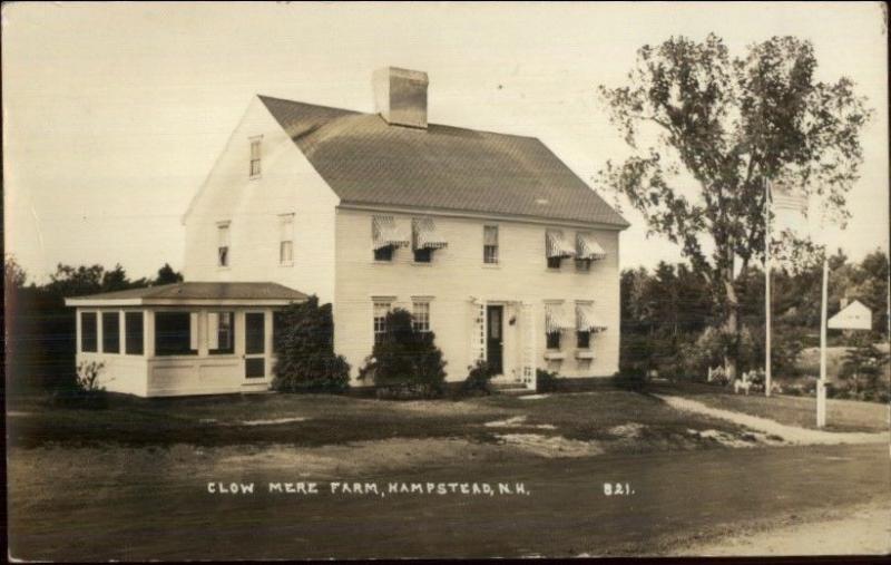 Hampstead NH Clow Mere Farm Real Photo Postcard