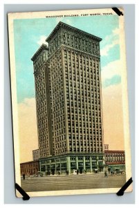 Vintage 1920's Postcard - Waggoner Building Antique Cars Fort Worth Texas