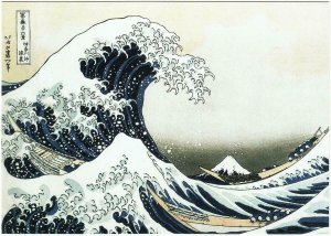 The Great Wave Off Kanagawa by Hokusai Japanese Ukiyo-e Art Postcard