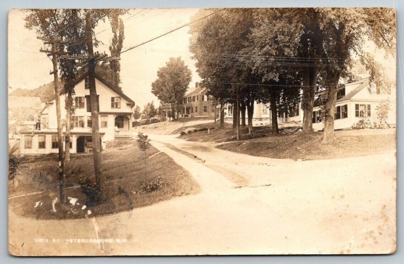 RPPC 1911  High Street  Peterborough  New Hampshire  Postcard