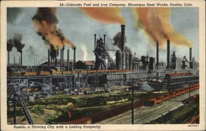 Pueblo Colorado CO Fuel and Iron Company Minnequa Steel Works Vintage PC