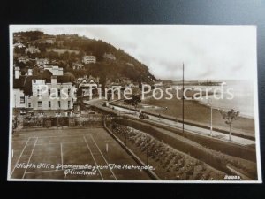 Early RP MINEHEAD North Hill & Promenade from the Metropole, shows tennis court