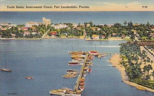 Florida Fort Lauderdale Yacht Basin Intercoastal Canal 1949