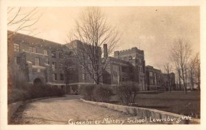 Lewisburg West Virginia Greenbrier Military School Real Photo Postcard AA29119