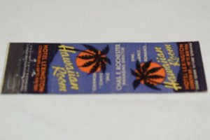 Hotel Lexington Hawaiian Room New York 20 Strike Matchbook Cover