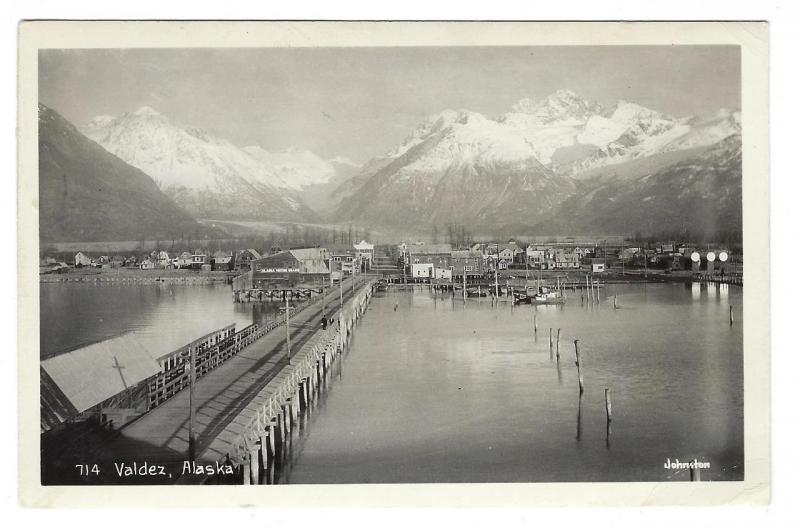 1950 USA Real Photo Postcard - Valdez, Alaska Johnston (NN24)