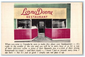 c1910 Lorna Doone Restaurant Fort William Ontario Canada Antique Postcard