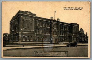 Postcard Kirksville MO c1920s High School Building Defunct and Demolished 2019