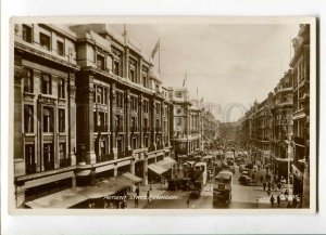 275854 England LONDON Flag BUS on Regent Street vintage PHOTO