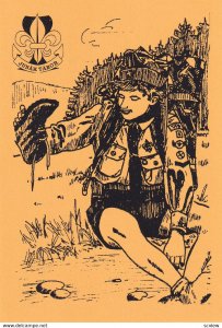 Poster Art Boy Scouting , Junak Tabor , Boy Scout Emptying Shoe On A Hike ,...