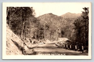 1934 PINKHAM NOTCH NH Real Photo Postcard Scenic Mountain Road RPPC White Mts