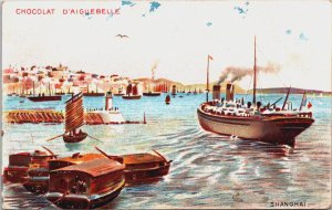 China Shanghai Chocolat D'Aiguebelle Advertising Vintage Postcard C076