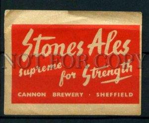 500573 Stones Ales Sheffield Vintage match label