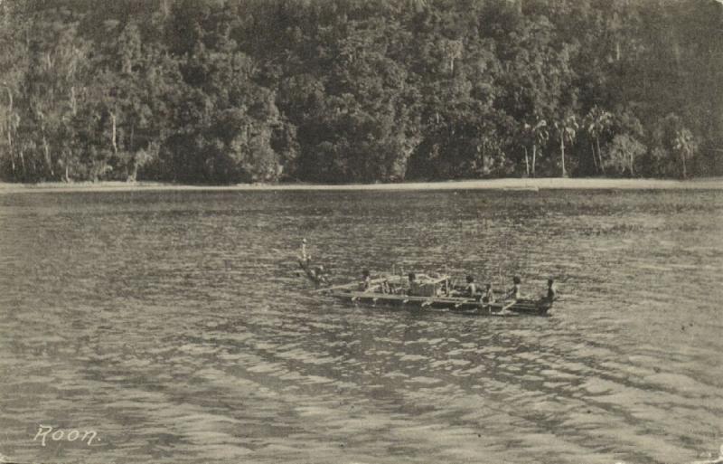 dutch new guinea, ROON, Native Papuan Boat, Papua (1910s)