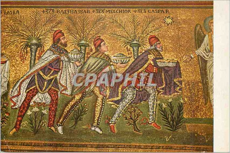'Postcard Modern Ravenna Basilica of Apollinaire''s nuovo the Magi (mosaic)'