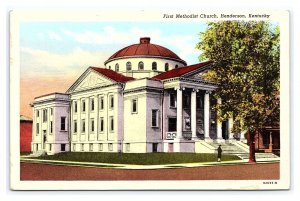 Postcard First Methodist Church Henderson Kentucky