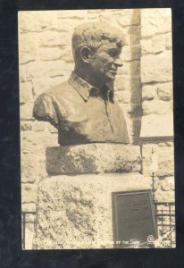 RPPC COLORADO SPRINGS COLORADO WILL ROGERS STATUE VINTAGE REAL PHOTO POSTCARD