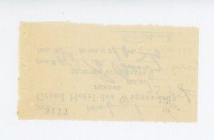 1936 Grand Hotel des Wagons-Lits China Peking Room Receipt Vintage original 1 