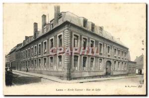 Postcard Old School Street Carnot Lille Lens