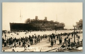 ASBURY PARK NJ S.S. MORRO CASTLE ANTIQUE REAL PHOTO POSTCARD RPPC