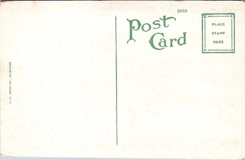 View of Light House Point, Marquette MI Vintage Postcard Q68