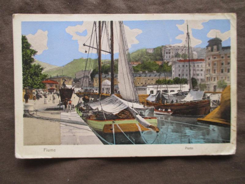 1913 Italy, Fiume Picture Postcard - Posted In Hungary (VV88)