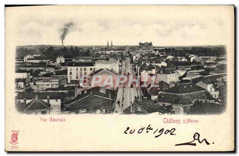 Old Postcard Chalons Sur Marne Vue Generale