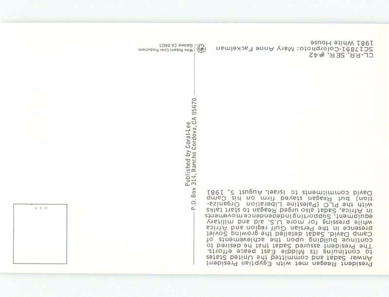 1981 ANWAR SADAT WITH PRESIDENT RONALD REAGAN Washington DC E7822