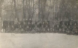 German army regiment group photo postcard dated 1917