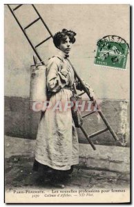 Old Postcard Paris Feminist New Professional Women Gluer d & # 39affiches TOP