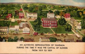 Illinois Vandalia Reproduction Circa 1819 To 1839 Curteich