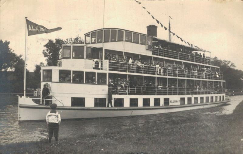 Netherlands Alkmaar Packet, NV Boot 1913 REAL PHOTO 01.63