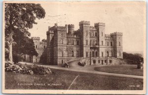 Postcard - Loudoun Castle, West Front - Galston, Scotland