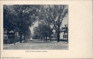 Moline Illinois IL Sixty Avenue c1910 Vintage Postcard