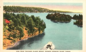 Vintage Postcard 1920's Thousand Islands Bridge Georgina Island Canada CAN