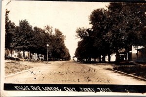 Iowa Perry Willis Avenue Looking East 1913 Real Photo