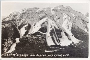 Mt Norquay Ski Sloped Alberta Byron Harmon 1065 Real Photo Postcard F49