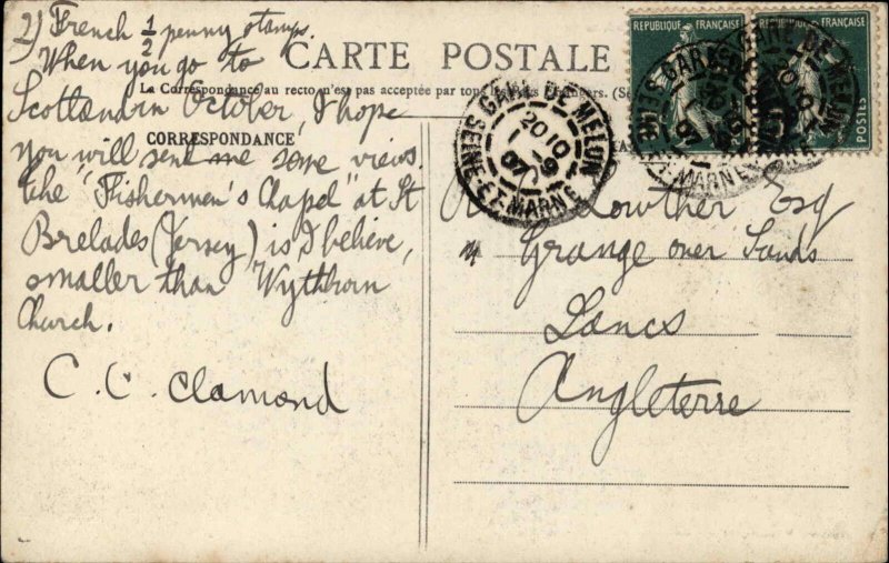 Antique PC Military Cruiser Battleship Le Croiseur Cuirasse Leon Gambetta