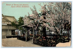 c1910's Bower Of Spring And Autumn Japan British Exhibition Antique Postcard