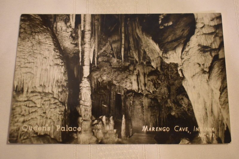 Queens Palace Marengo Cave Indiana Postcard Grogan Photo MC-11