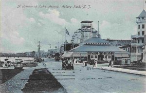 Lake Avenue Ferris Wheel Asbury Park New Jersey 1907 postcard