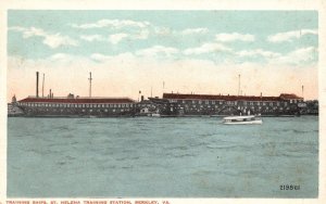 Vintage Postcard Training Ships St. Helena Training Station Berkley Virginia