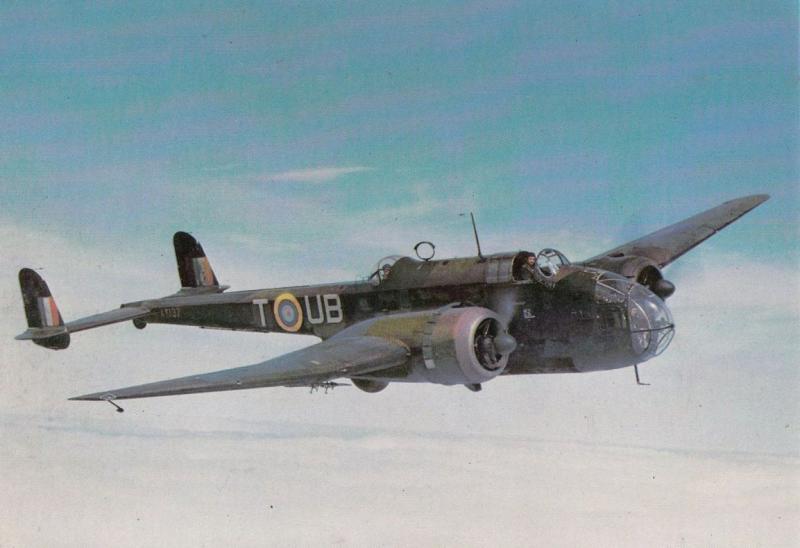 Handley Page Hampden AT137 Bomber Military War Plane Aircraft Photo Postcard