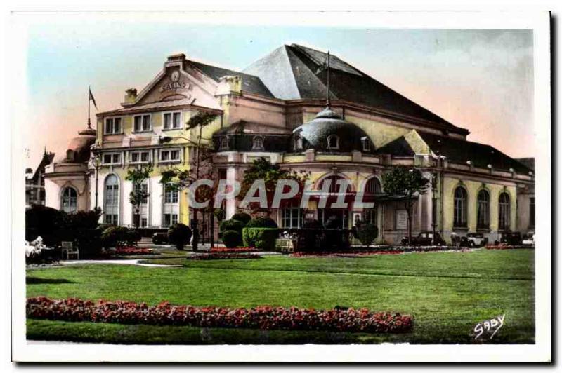 Cabourg Old Postcard Casino and gardens