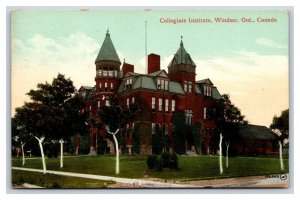 Collegiate Institute Windsor Ontario Canada 1911 UDB Postcard D20