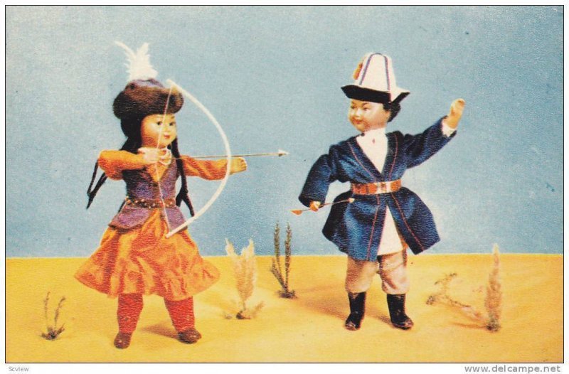 Dolls , Archery , Dolls in Kirghiz national costumes , 30-40s