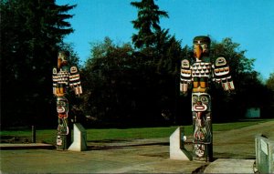 Canada British Columbia Lewis Park Entrance Totem Poles