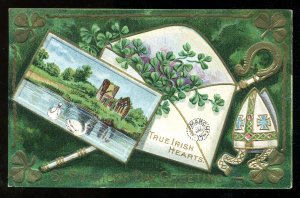 dc231 - ST PATRICK'S DAY 1911 True Irish Hearts. Embossed